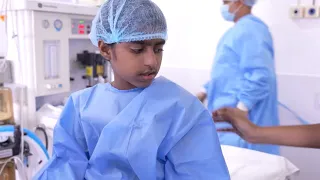 9-Year-old Child Crying fear for surgery - General Anesthesia