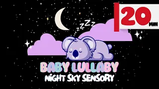Baby Sensory Lullaby: Relaxing Music +Clouds + Stars + Animals Night Sky for Babies