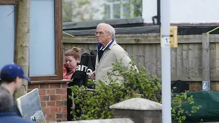 PIERCE BROSNAN IS UNRECOGNISABLE AS HE IS SEEN  PLAYING PRINCE NASEEM HAMED'S TRAINER BRENDAN INGLE