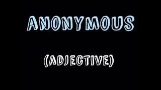 "anonymous" definition