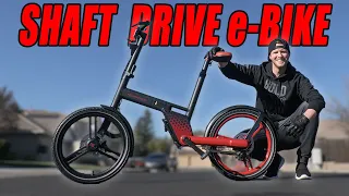 This SHAFT-DRIVE E–BIKE has Center-lock Wheels and is Incredibly Portable.