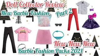 Doll Collector Review New Barbie Fashion Packs 2021 Part 2 Happy New Year Barbie Fashions