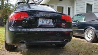 2007 Audi B7 A4 2.0T S-line Cold Start and Spin Up