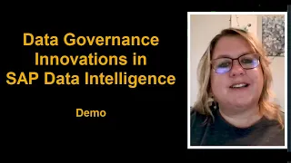 What is Data Governance Innovations in SAP Data Intelligence