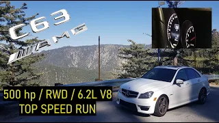 C63 AMG Top speed run