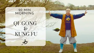 20 Min - Morning Qi Gong & Kung Fu Workout Routine | Open up and Let Go 🍀