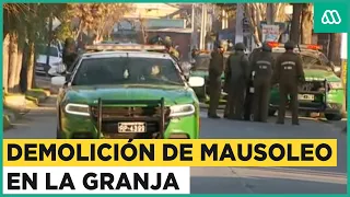 Demolición de mausoleo provoca incidentes con vecinos en La Granja