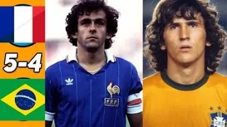 France 1-1 (4 x 3) Brazil world cup 1986 | Full highlight | 1080p HD | Zico | Platini | Sócrates