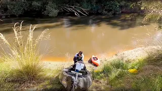 Kayak fishing for Murray cod in the ovens River with the OneWell Lunch lure