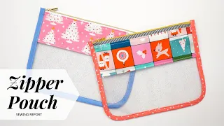 Easy Clear Vinyl Zipper Pouch (FREE PATTERN + SEWING TUTORIAL)