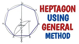 How to draw a heptagon using general method.....