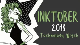 Inktober 2018 #13 | Technology Witch | iiKiui