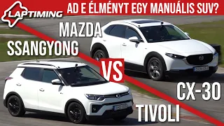 SUV-val is lehet élvezni - Ssangyong Tivoli vs. Mazda CX-30 (Laptiming ep.177)