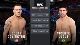 КОЛБИ КОВИНГТОН VS ВИСЕНТЕ ЛЮКЕ UFC 4 CPU VS CPU