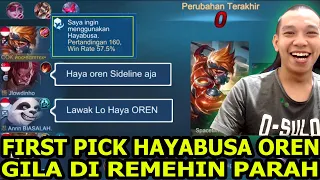 LAWAK LO HAYA OREN FIRST PICK ! GILA HAYABUSA GW DI REMEHIN SAMA PUBLIK TERJAGO - Mobile Legends