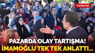 Pazarda olay tartışma! Ekrem İmamoğlu tek tek anlattı: Hangi kanalın kurgusu bu?