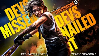 Are THE DIVISION 2 NEW EXOTICS DOA? Breaking down the Patch Notes for Year 6 Season 1 2024 (PTS)