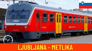 Cab ride Ljubljana - Metlika (Slovenian Railways) - train drivers view in 4K