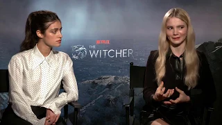 The Witcher Interview | Anya Chalotra (Yennefer) & Freya Allan (Ciri) - Preparation for their role