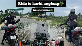 ride to karbi anglong |Kakochang Waterfall | water crossing🌊 #himalayan #royalenfield #ridergirl