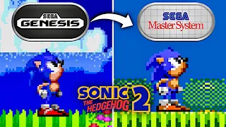 Sonic 2 Genesis port remade on the Master System!! #sonicthehedgehog #romhack #sega