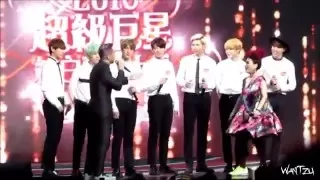 160109 防彈少年團 BTS - 訪問 + 唱中文歌(talk) 2016紅白藝能大賞