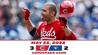 Condensed Game 5-22-22 Reds beat Blue Jays 3-2