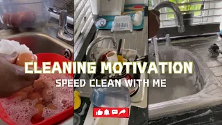 IMMERSIVE SPEED CLEAN WITH ME | SATISFYING SINK CLEANING | HAND DISH WASHING | ASMR SOUNDS