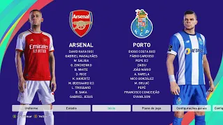 Pes 21- WEFA CHAMPIONS LEAGUE Arsenal x Porto,Gameplay Em 4k 60fps