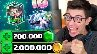 GASTEI 200 MIL GEMAS E 2 MILHÕES DE OURO NO CLASH ROYALE! (PARTE 2)