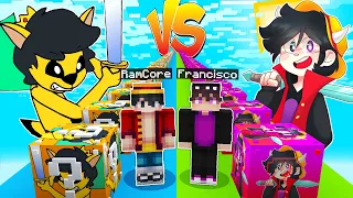 ¡DESAFIO de los LUCKY BLOCKS de MIKELLINO vs RAMCISCO! 😂❓ CARRERA LUCKY BLOCK con FRANCISCOGAMES