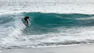13 Yr Old Skimboarder Charges Perfect Mini Wedge Wave!