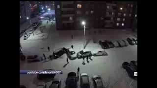 Пьяный водитель внедорожника разбил семь автомобилей в Красноярске