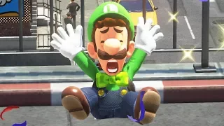 Super Mario Odyssey - Luigi's Reaction to All Mario Outfits