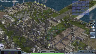 USA Laser vs. 5 GLA Stealth - Command & Conquer Generals Zero Hour Gameplay