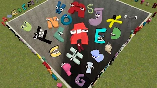 REACT TO DESTROY ALL 3D ALPHABET LORE FAMILY in BIG HOLE - Garry's Mod