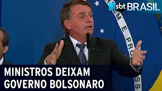 Dez ministros deixam os cargos no governo Bolsonaro | SBT Brasil (31/03/22)