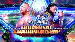 WWE Wrestlemania 38 Brock Lesnar vs Roman Reigns Official Match Card HD