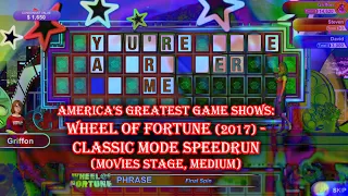 Wheel of Fortune (2017) - Classic Mode Speedrun (Movies Stage, Medium)