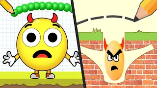 DRAW SMASH LOGIC GAMES vs DRAW TO SMASH : PUZZLE - Satisfying Double Gameplay APK Android ios