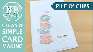 STACK 'EM UP! Use those Cup Dies on A Clean and Simple Notecard [2024/140]
