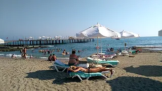 Обзор пляжа отеля Kaila beach. Турция, Алания 29.08.2020
