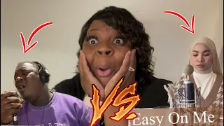 FIRST TIME REACTION TO-Easy on me - Adele (Cover by Lloyiso) VS (Aina Abdul's cover)