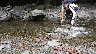 【豪雨の後の登山】 4時間歩いて鍋焼きうどんを食べに行く ASMR