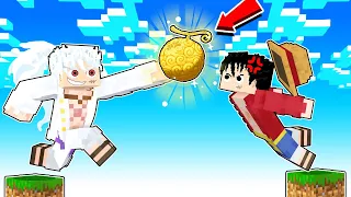 FIRST To Become LUFFY in One Block Minecraft WINS