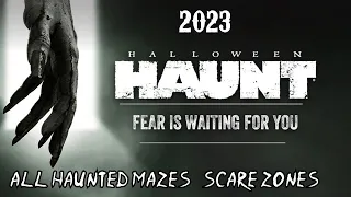 (2023) Kings Dominion Halloween Haunt - All Haunted Mazes & Scare Zones with chapters (Doswell, VA)