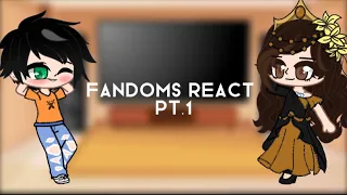 Fandoms react|| pt 1 || Pjo || reign||