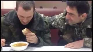Captive separatist restaurant Battalion 'Donbass' 21 02 2015 Ukraine War News Today!