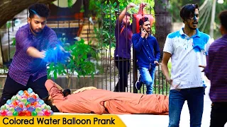 Coloured Water Balloon Prank @CrazyPrankTV