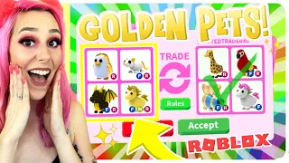 I Traded ONLY Golden Legendary Pets In Adopt Me For 24 Hours (Roblox)